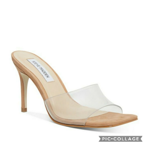 Steve Madden Shoes - Nib! Steve madden clear square toe avoid heels 6.5